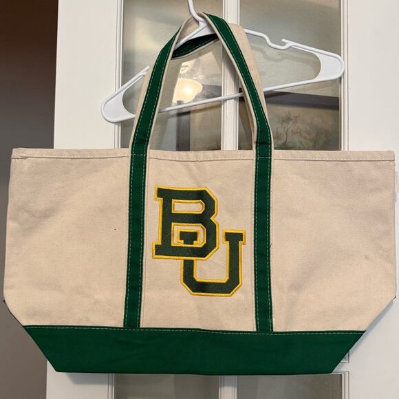 Baylor University monogrammed large classic canvas tote bag zip top CB Station - Picture 1 of 14